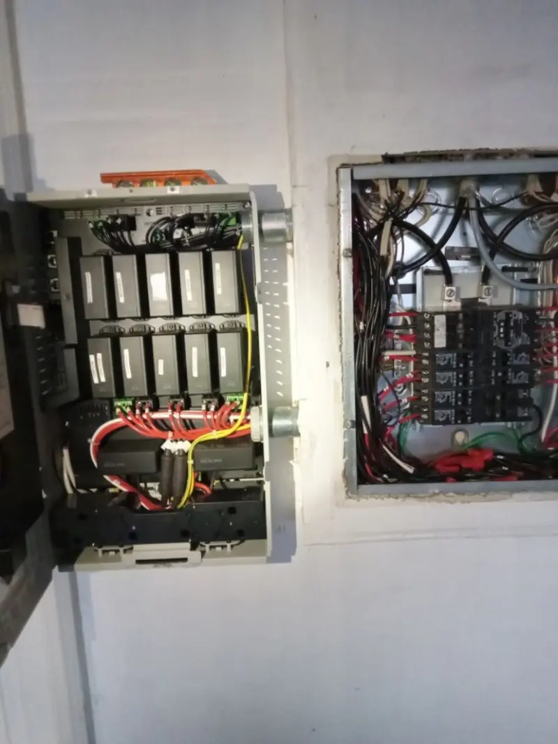 Electrical panel upgrade completed for Security Camera Wiring in Jan Phyl Village